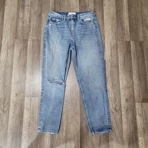 Vervet Blue Distressed Mom Jeans
